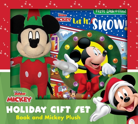 Disney Junior Mickey Mouse Clubhouse: Let It Snow! Holiday Gift Set: Book and Mickey Plush