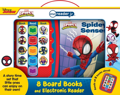 Marvel Spidey and His Amazing Friends: Me Reader Jr 8 Board Books and Electronic Reader Sound Book Set [With Battery]