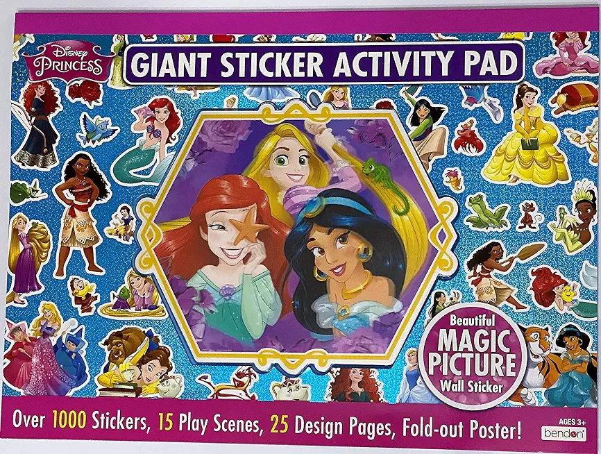D Princess Giant Sticker Activity Pad with Lenticular Sticker (Clubs)