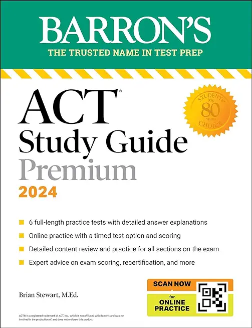 ACT Study Guide Premium Prep, 2024: 6 Practice Tests + Comprehensive Review + Online Practice