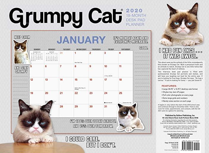 2020 Grumpy Cat 18-Month Desk Pad Planner: By Sellers Publishing