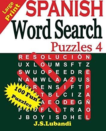 Large Print Spanish Word Search Puzzles 4