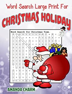 Word Search Large Print For Christmas Holiday: Wordsearch puzzles for Christmas