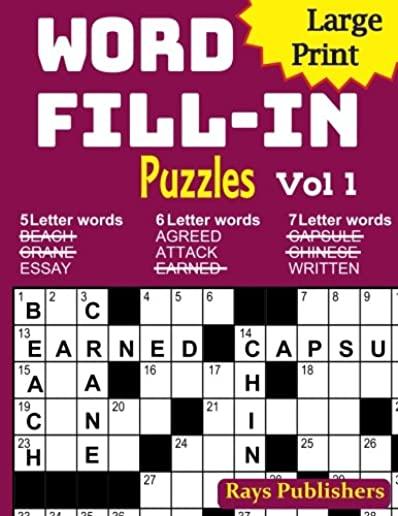 Large Print Word Fill-In Puzzles