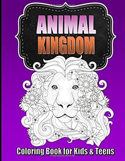 Animal Coloring Book for Older Kids & Teens Perfect for Boys & Girls: Unique Teen Coloring Book with Zentangle & Mandala Animal Patterns for Hours of