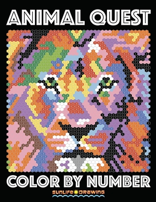 ANIMAL QUEST Color by Number: Activity Puzzle Coloring Book for Adults Relaxation & Stress Relief