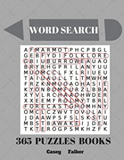 Word Search 365 Puzzles Books: Books Word Puzzles Finds Easy Games