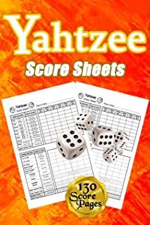 Yahtzee Score Sheets: 130 Pads for Scorekeeping, Yahtzee Score Pads, Yahtzee Score Cards with Size 6 x 9 inches