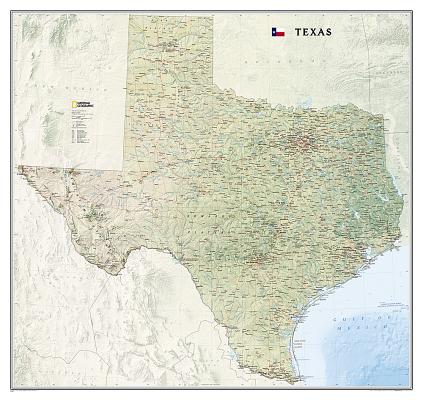 National Geographic: Texas Wall Map - Laminated (40.75 X 38.5 Inches)