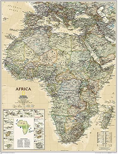 National Geographic: Africa Executive Wall Map - Laminated (24 X 30.75 Inches)