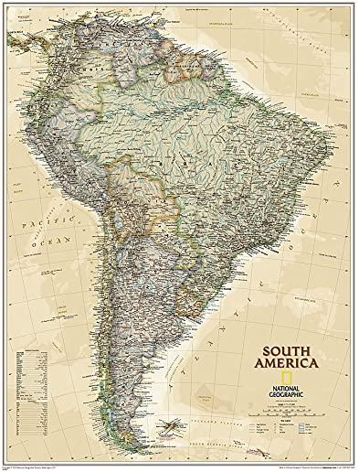 National Geographic: South America Executive Wall Map - Laminated (23.5 X 30.25 Inches)