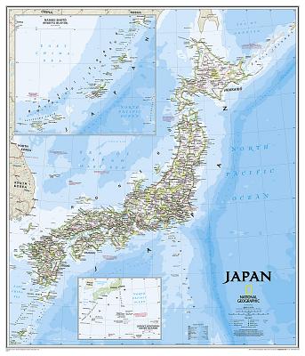National Geographic Japan Wall Map - Classic (25 X 29 In)
