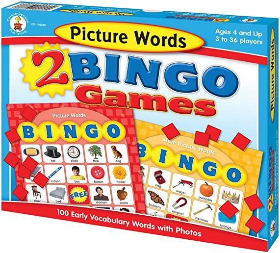 Picture Words 2 Bingo Games [With 32 Two-Sided Game Cards and Tokens, Calling Cards, Answer Mat]