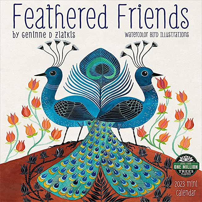 Feathered Friends 2023 Mini Calendar: Watercolor Bird Illustrations