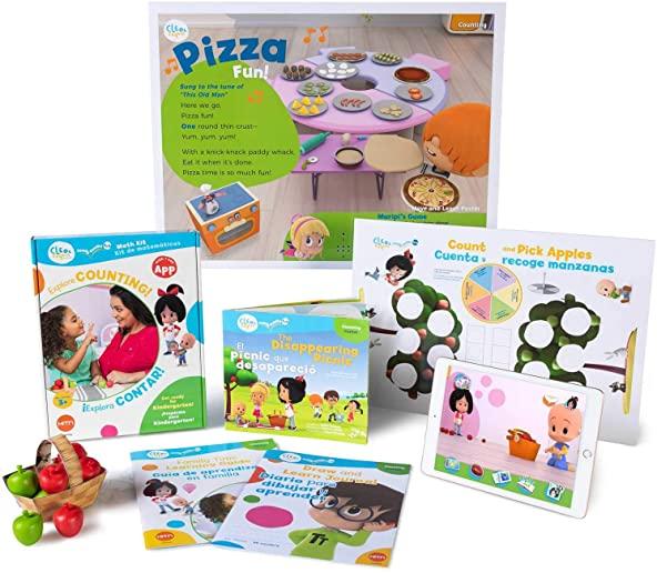 Cleo & Cuquin Family Fun! Counting Math Kit and App: Spanish/English, Bilingual Education, Preschool Ages 3-5, Kindergarten Readiness, Learn Counting
