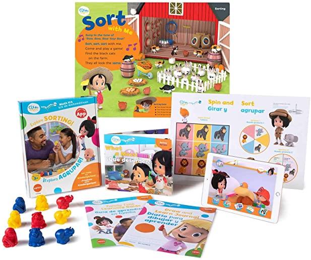 Cleo & Cuquin Family Fun! Sorting Math Kit and App: Spanish/English, Bilingual Education, Preschool Ages 3-5, Kindergarten Readiness, Learn Sorting wi