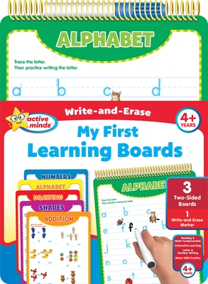 Active Minds - Write-And-Erase - Numbers, Addition, Alphabet, Shapes, and Drawing