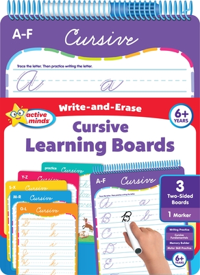 Active Minds Cursive Write-And-Erase Learning Boards