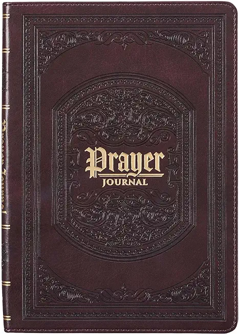 The Lord's Prayer Prompted Prayer Journal, Faux Leather Brown