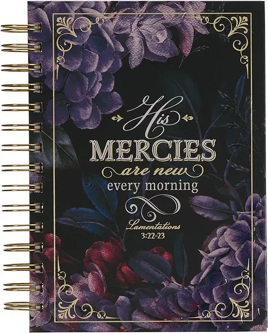 Christian Art Gifts Inspirational Spiral Journal Lined Notebook for Women Walk by Faith 2 Cor. 5:7 Navy Blue 192 Ruled Pages, Large Wire Bound Hardcov