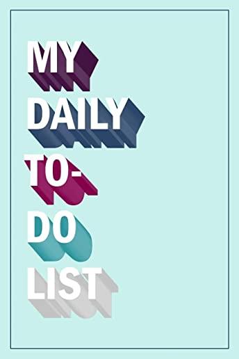 My Daily To-Do List: To Do List Notebook & Dot Grid Matrix: Mint Retro Lettering 0243