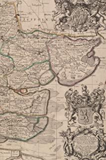 1678 Map of Essex in England - A Poetose Notebook / Journal / Diary (50 pages/25 sheets)