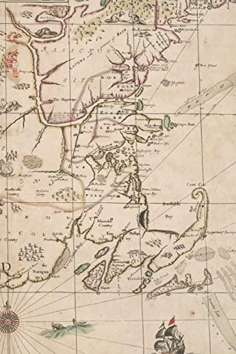 1675 Map of New England - A Poetose Notebook / Journal / Diary (50 pages/25 sheets)