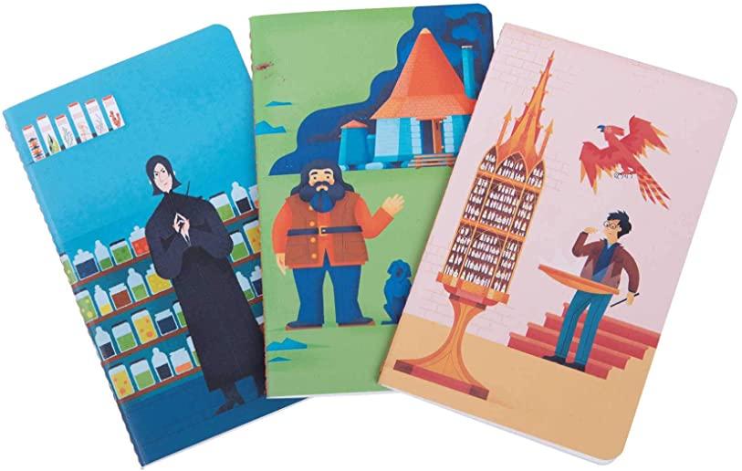 Harry Potter: Exploring Hogwarts Sewn Pocket Notebook Collection (Set of 3)