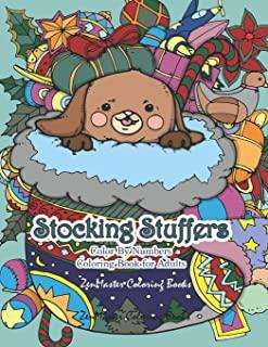 Stocking Stuffers Color By Numbers Coloring Book for Adults: An Adult Color By Numbers Coloring Book of Stockings full of Cute Baby Animals With Chris