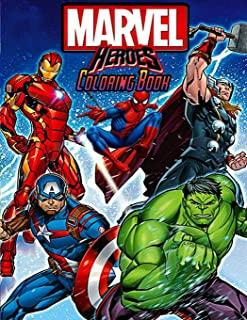 Marvel Heroes Coloring Book: JUMBO Super Heroes Coloring Book For Toddlers And Kids, With 48 Great Images