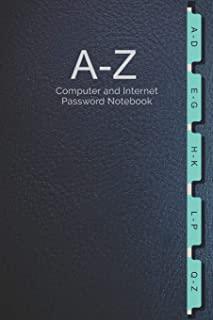 A-Z Computer and Internet Password Notebook: For storing Website and Social Media Log-in Passwords