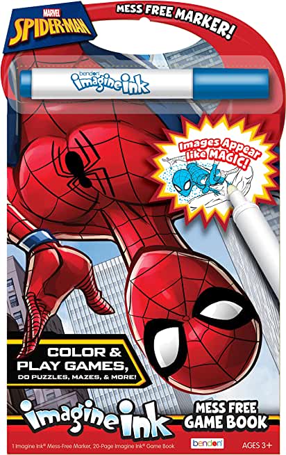M Spider-Man Imagine Ink Mess Free Game Book [With Marker]