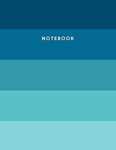 Notebook: Blue notebook dotted grid pages - 8.5 x 11 - 100 pages