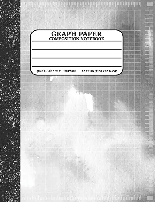 Graph Paper Composition Notebook: Math and Science Lover Graph Paper Cover Watercolor Silver (Quad Ruled 5 squares per inch, 120 pages) Birthday Gifts