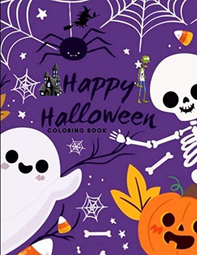 Happy Halloween coloring book: For kids Age 3-8