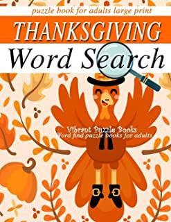 THANKSGIVING word search puzzle books for adults large print: word find puzzle books for adults