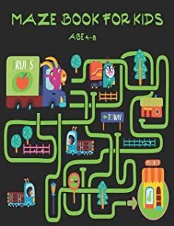 Maze book for kids age 4-8: A maze activity book for kids. Great for Developing Problem Solving Skills, Spatial Awareness, and Critical Thinking S