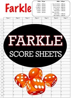 Farkle Score Sheets: 100 Farkle Score Pads, Farkle Dice Game, Farkle Game Record Keeper, Farkle Record Book