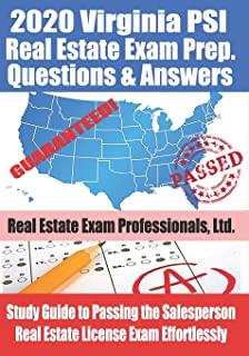2020 Virginia PSI Real Estate Exam Prep Questions and Answers: Study Guide to Passing the Salesperson Real Estate License Exam Effortlessly