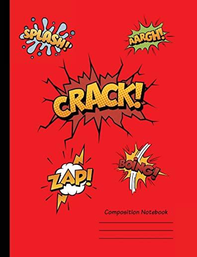 Composition Notebook: Wide Ruled Writing and Note Taking Book for Boys with Comic Book Sound Effects Design