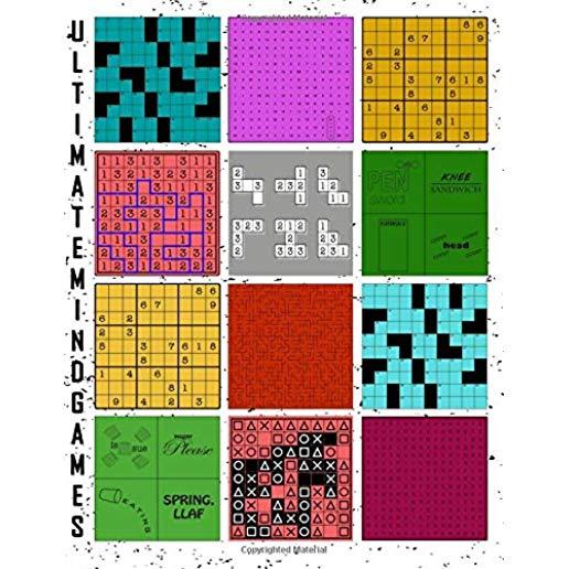 Ultimate Mind Games: Variety Brain Games for Every Day, Adult Activity Book, Word Plexer Puzzle, Sudoku, Cross-Number Puzzle, Mazes, Math P