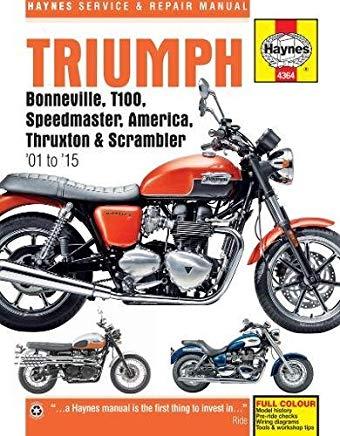 Triumph Bonneville, T100, Speedmaster, America, Thruxton & Scrambler '01 to '15