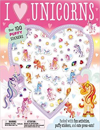 Puffy Stickers I Love Unicorns