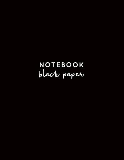 Notebook Black Paper: Black Edition Journal - College Ruled - 8.5x11 inches