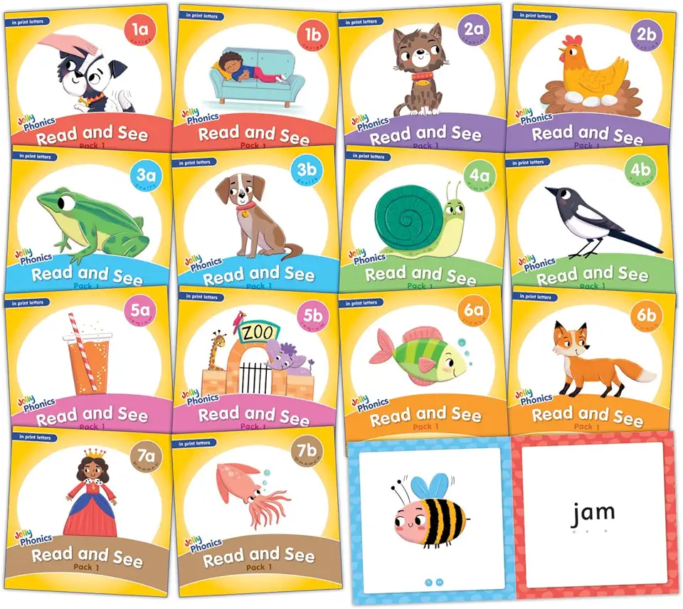 Jolly Phonics Read and See, Pack 1: In Print Letters (American English Edition)