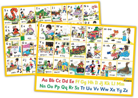 Jolly Phonics Letter Sound Wall Charts: In Print Letters (American English Edition)