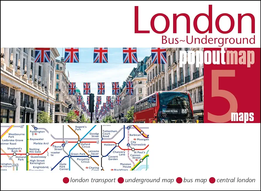 London Bus & Underground Tube Popout Map