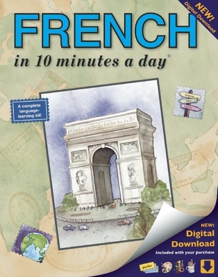 French in 10 Minutes a Day: Language Course for Beginning and Advanced Study. Includes Workbook, Flash Cards, Sticky Labels, Menu Guide, Software,