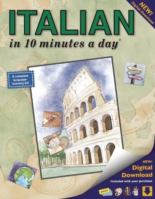 Italian in 10 Minutes a Day: Language Course for Beginning and Advanced Study. Includes Workbook, Flash Cards, Sticky Labels, Menu Guide, Software,