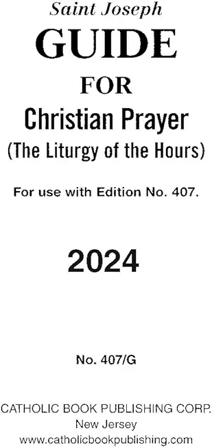Christian Prayer Guide Large Type 2024